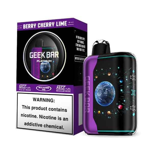 Geek Bar Pulse X Platinum Edition (Dispo) (25000Puff)(18mL) | MOQ 5- Berry Cherry Lime with Packaging