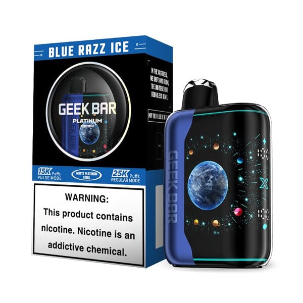 Geek Bar Pulse X Platinum Edition (Dispo) (25000Puff)(18mL) | MOQ 5- Blue Razz Ice with Packaging