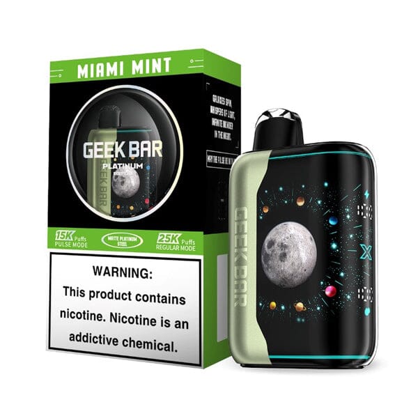 Geek Bar Pulse X Platinum Edition (Dispo) (25000Puff)(18mL) | MOQ 5- Miami Mint with Packaging