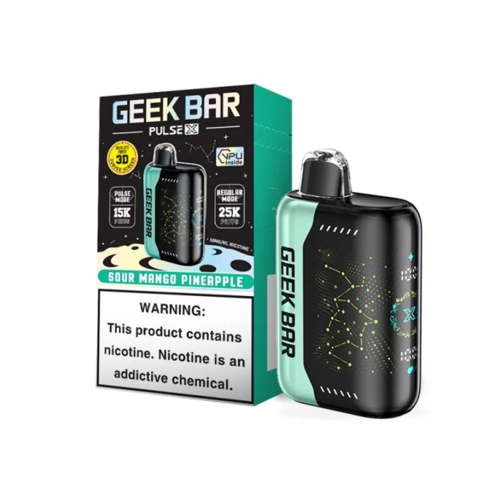 Geek Bar Pulse X Disposable 25000 Puffs 18mL 50mg | MOQ 5-Sour Mango Pineapple with packaging