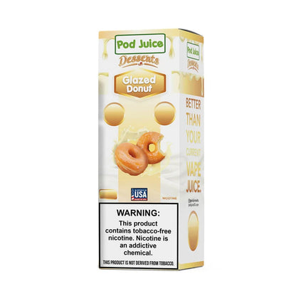 Pod Juice | TFN Salt Series E-Liquid | 30mL | (Salt Nic) | Donut Glazed with Packaging