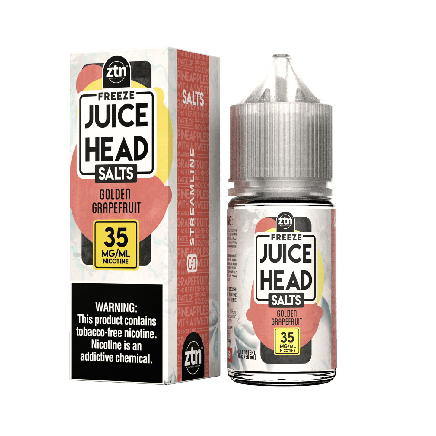 Juice Head Salt Series E-Liquid 30mL (Salt Nic)| Golden Grapefruit Freeze with packaging