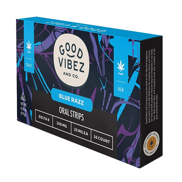 Good Vibez Delta 8 Sublingual Strips | 250mg | 12ct/10-Pack