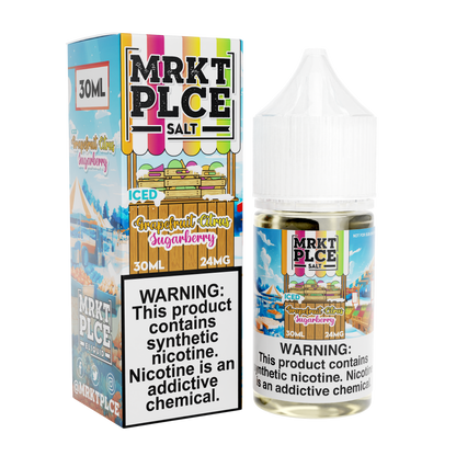 MRKT PLCE Salt Series E-Liquid 30mL (Salt Nic) | Iced Grapefruit Citrus Sugarberry  with packaging