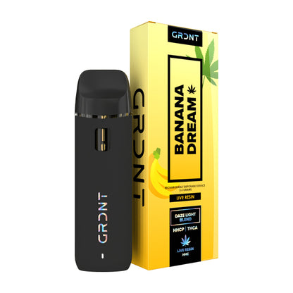 GRDNT Daze Light Blend HHCP THCA HHC LR Disposable 3.5g | Banana Dream with Packaging