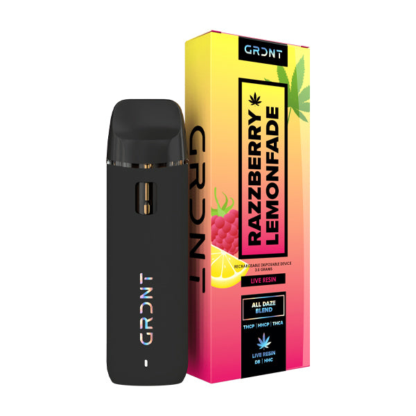 GRDNT Daze Light Blend HHCP THCA HHC LR Disposable 3.5g | Raspberry Lemonade with Packaging