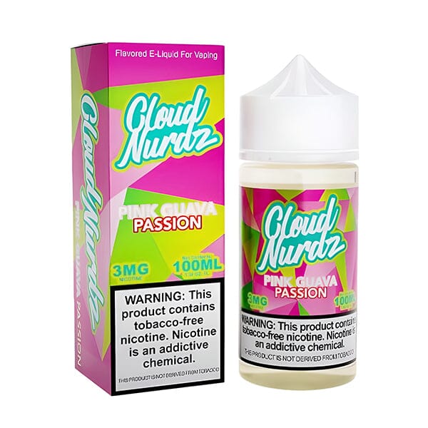 Cloud Nurdz Series E-Liquid 100mL (Freebase) |Pink Guava with packaging