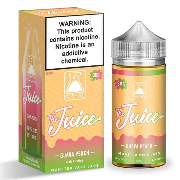 Jam Monster Juice Series E-Liquid 100mL (Freebase) | Guava Peach with Packaging