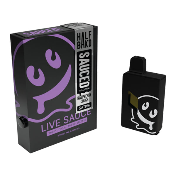 Half Baked Sauced Disposable (4g) | Raspberry Cough with packaging