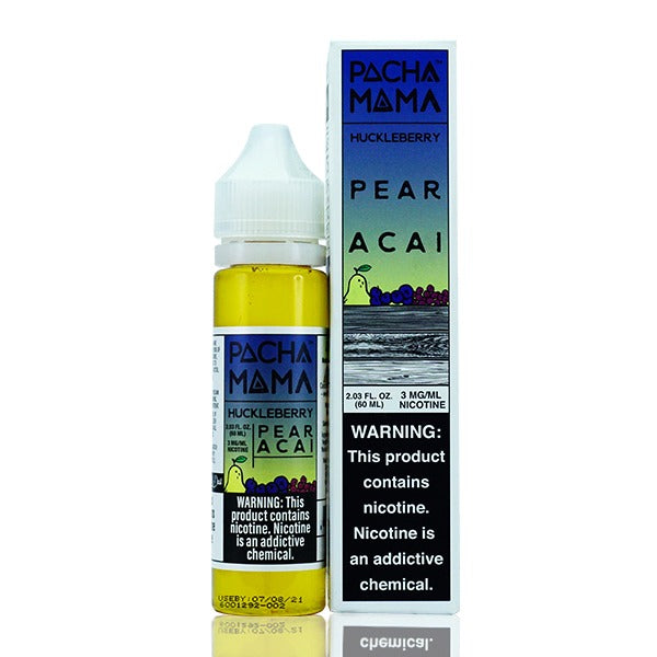 Pachamama TFN Series E-Liquid | 60mL | 3mg | Freebase | Huckleberry Pear Acai with packaging