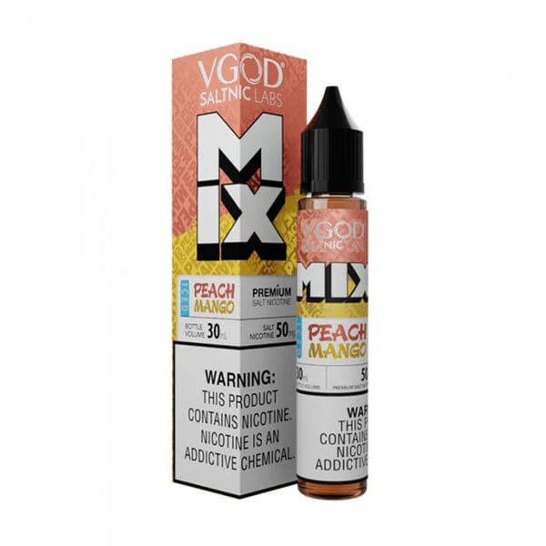 VGOD Salt Series E-Liquid 30mL | Iced Peach Mango with packaging