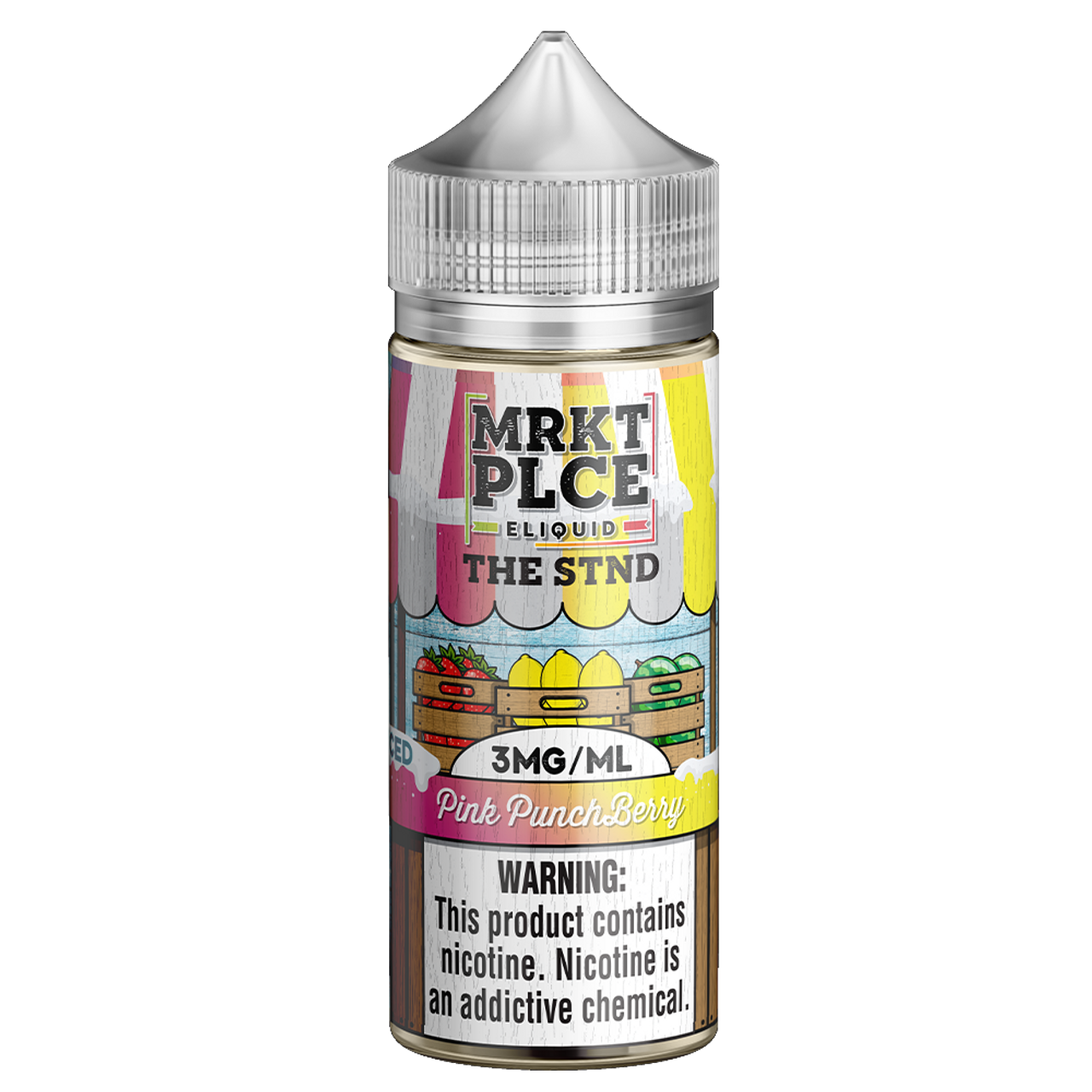 MRKT PLCE Series E-Liquid 100mL (Freebase) | Iced Pink Punch Berry 