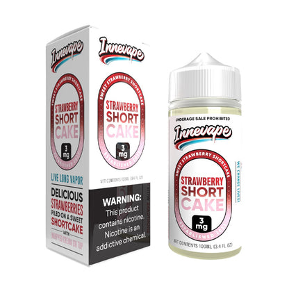 Innevape TFN Series E-Liquid | 100mL | 3mg | (Freebase) | Strawberry Shortcake with packaging