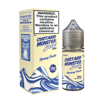 Jam Monster Salt Series E-Liquid | 30mL | 24mg | Swirl Edt. | Blueberry Vanilla with Packaging
