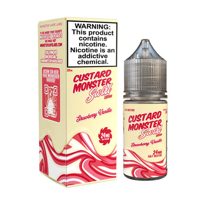 Jam Monster Salt Series E-Liquid | 30mL | 24mg | Custard Swirl Edt. | Vanilla
 with Packaging