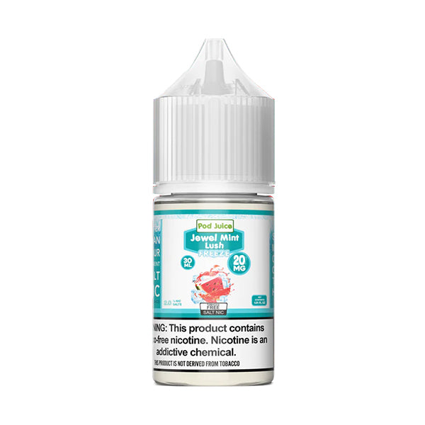 Pod Juice Salt Series E-Liquid | 30mL | 20mg | Jewel Mint Lush Freeze bottle