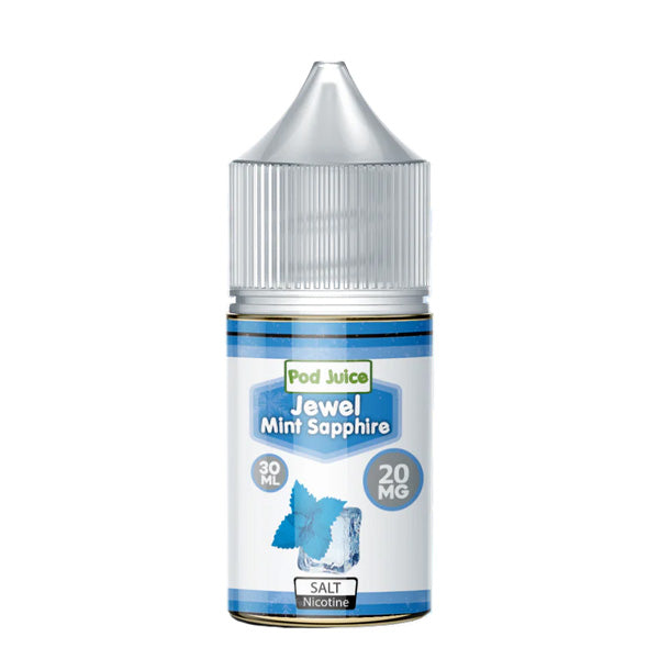 Pod Juice Salt Series E-Liquid | 30mL | 20mg | Jewel Mint Sapphire bottle