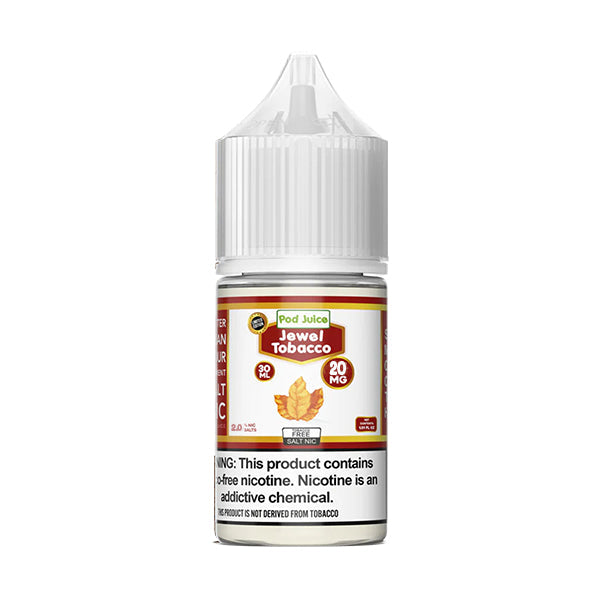 Pod Juice Salt Series E-Liquid | 30mL | 20mg | Jewel Tobacco bottle