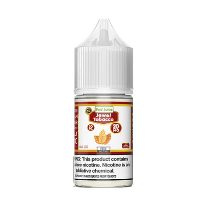 Pod Juice Salt Series E-Liquid | 30mL | 20mg | Jewel Tobacco bottle