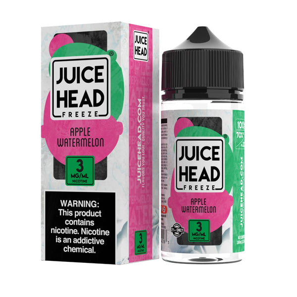 Juice Head Series E-Liquid | 100mL (Freebase) Apple Watermelon Freeze with Packaging