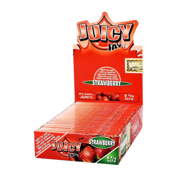 Juicy Jay’s (DSPLY 24pc)(Wraps)(32-Pack) Rolling Papers | Strawberry 