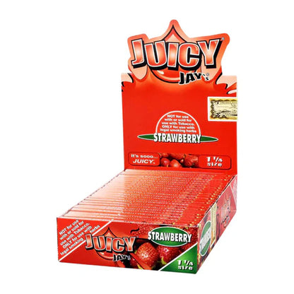 Juicy Jay’s (DSPLY 24pc)(Wraps)(32-Pack) Rolling Papers | Strawberry 