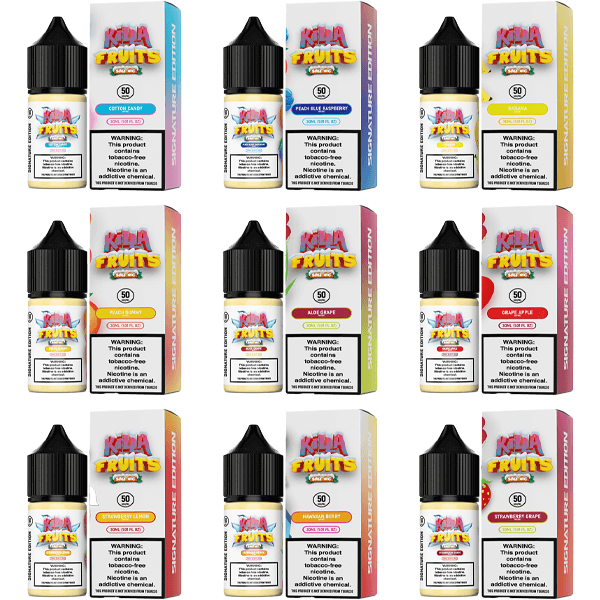 Killa Fruits Signature TFN Series E-Liquid 100mL (Freebase) | Group Photo with packaging