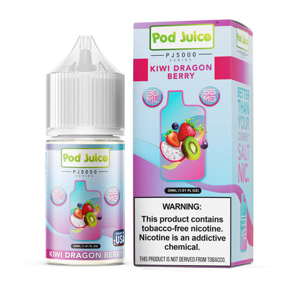 Pod Juice Salt Series E-Liquid | 30mL | 55mg | Kiwi Dragon Berry with packaging