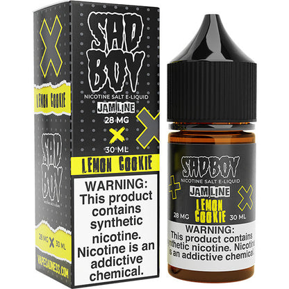 Sadboy Salt Series E-Liquid | 30mL (Salt Nic) | 28mg | Lemon Cookie with packaging