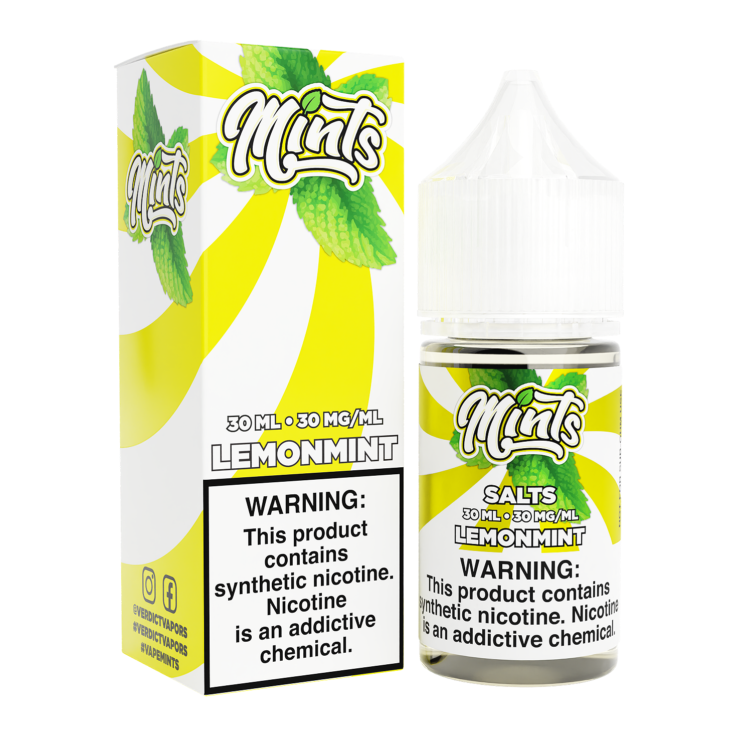 Mints Salt Series E-Liquid 30mL | Lemonmint with packaging