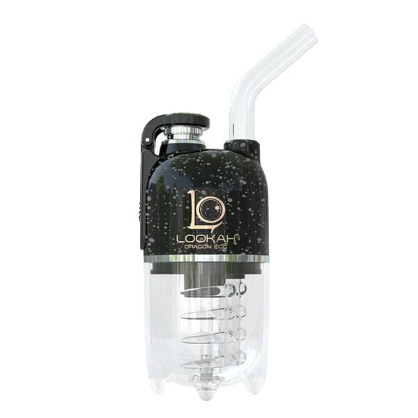 Lookah Dragon Egg Portable Wax Vaporizer (950mAh) | Spatter Edt Black/Silver

