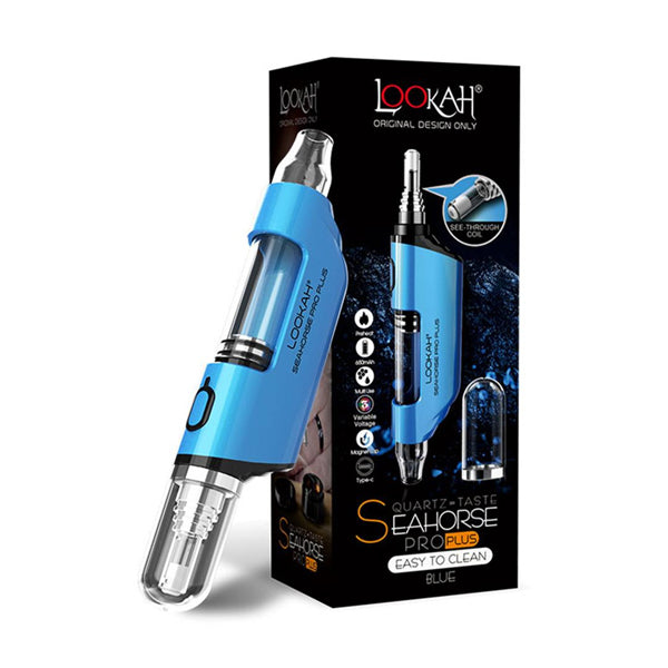 Lookah Seahorse Pro Plus Nectar Collector (650mAh) | Blue with Packaging
