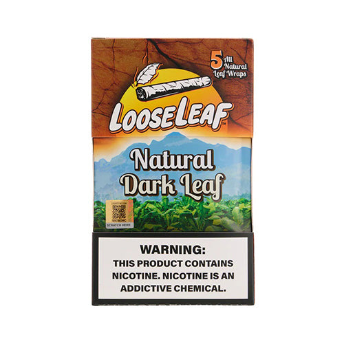 Loose Leaf Wraps 5-Wrap Pouch (8pc Display) | Natural with Packaging