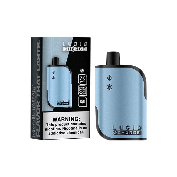 Lucid Charge Disposable | 7000 Puffs | 14mL | 50mg | MOQ 10 | Cool Mint with Packaging