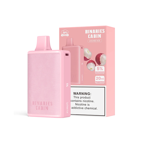 HorizonTech Binaries Cabin Disposable 10,000 puffs 20mL 50mg | MOQ 10 | Lychee Ice with Packaging