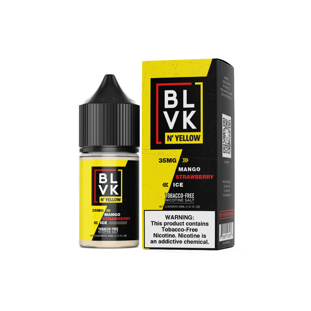 BLVK TFN Salt Series E-Liquid 30mL (Salt Nic) Mango Strawberry Ice with packaging