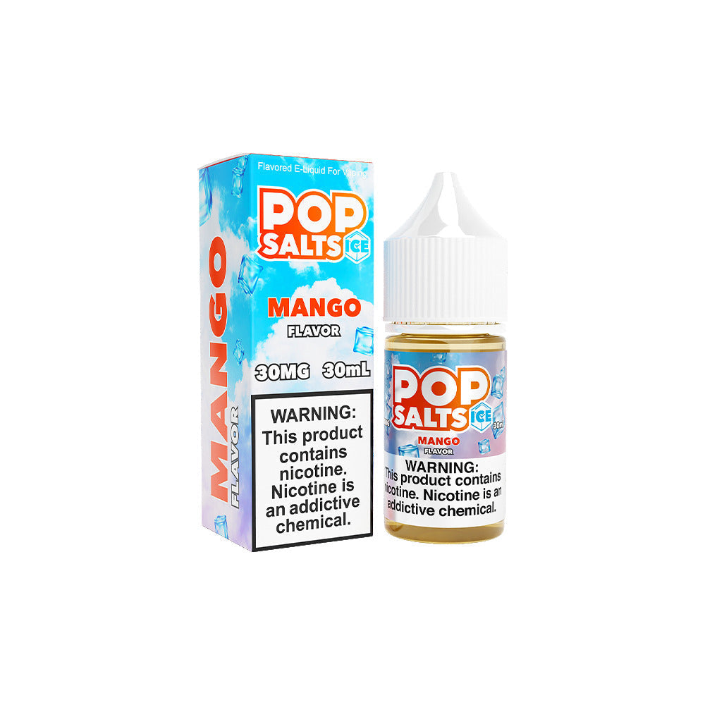 Pop Salts E-Liquid 30mL Salt Nic | Mango Ice with Packaging