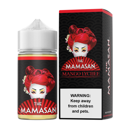 The Mamasan Series E-Liquid 60mL Mango Lychee with packaging