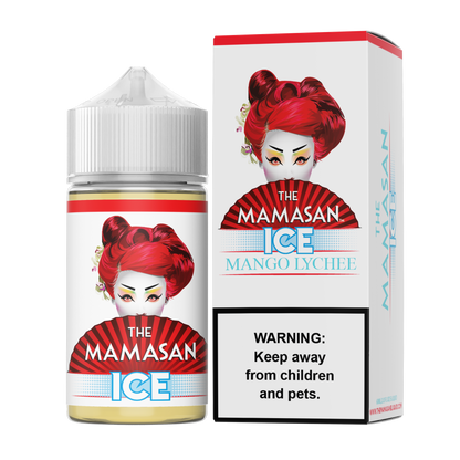 The Mamasan Series E-Liquid 60mL Mango Lychee Ice with packaging