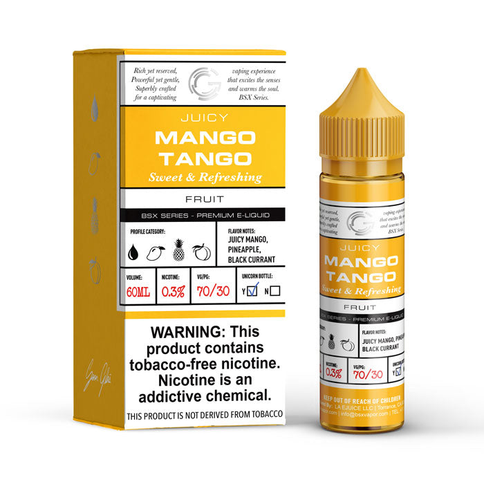 GLAS BSX TFN Series E-Liquid | 0mg | 60mL | (Freebase) | Mango Tango with Packaging