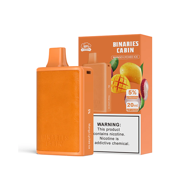 HorizonTech Binaries Cabin Disposable 10,000 puffs 20mL 50mg | MOQ 10 | Mango Lychee Ice  with Packaging