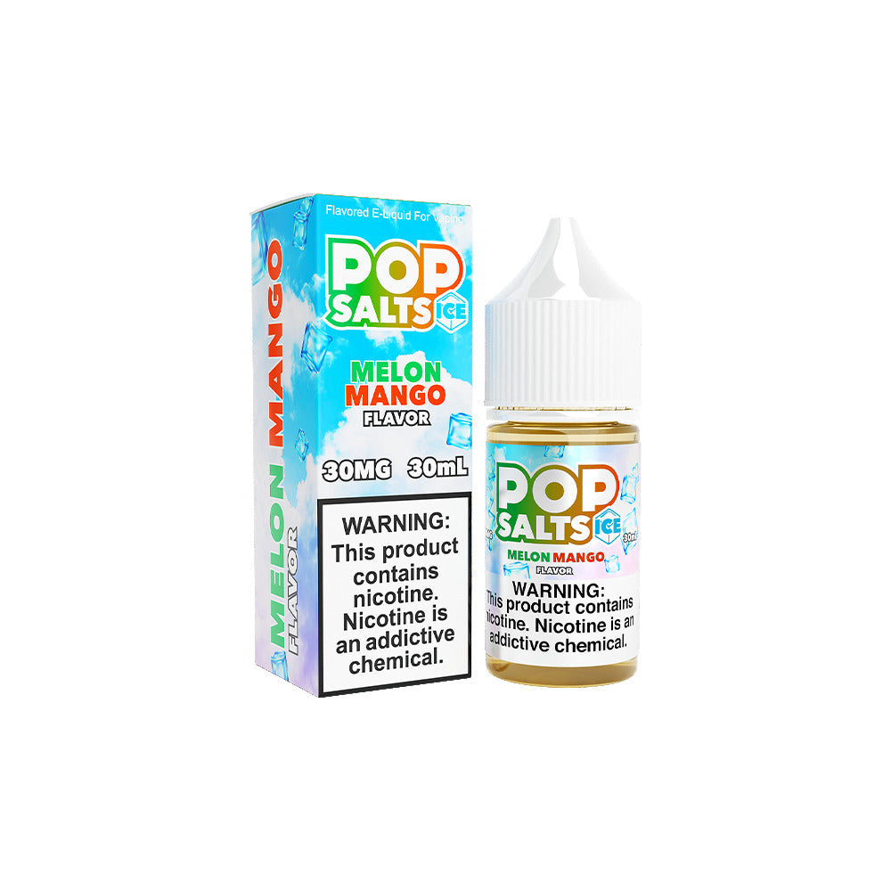 Pop Salts E-Liquid 30mL Salt Nic | Melon Mango Ice with Packaging