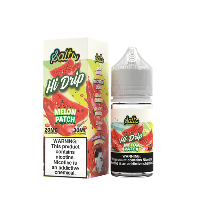 Hi-Drip Salt Series E-Liquid | 30mL | 20mg | (Salt Nic) | Melon Patch with packaging