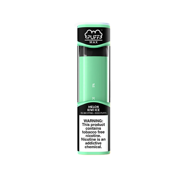 Puff Max Disposable 5000 Puffs 11mL 50mg | MOQ 10 | Melon Kiwi Ice with Packaging