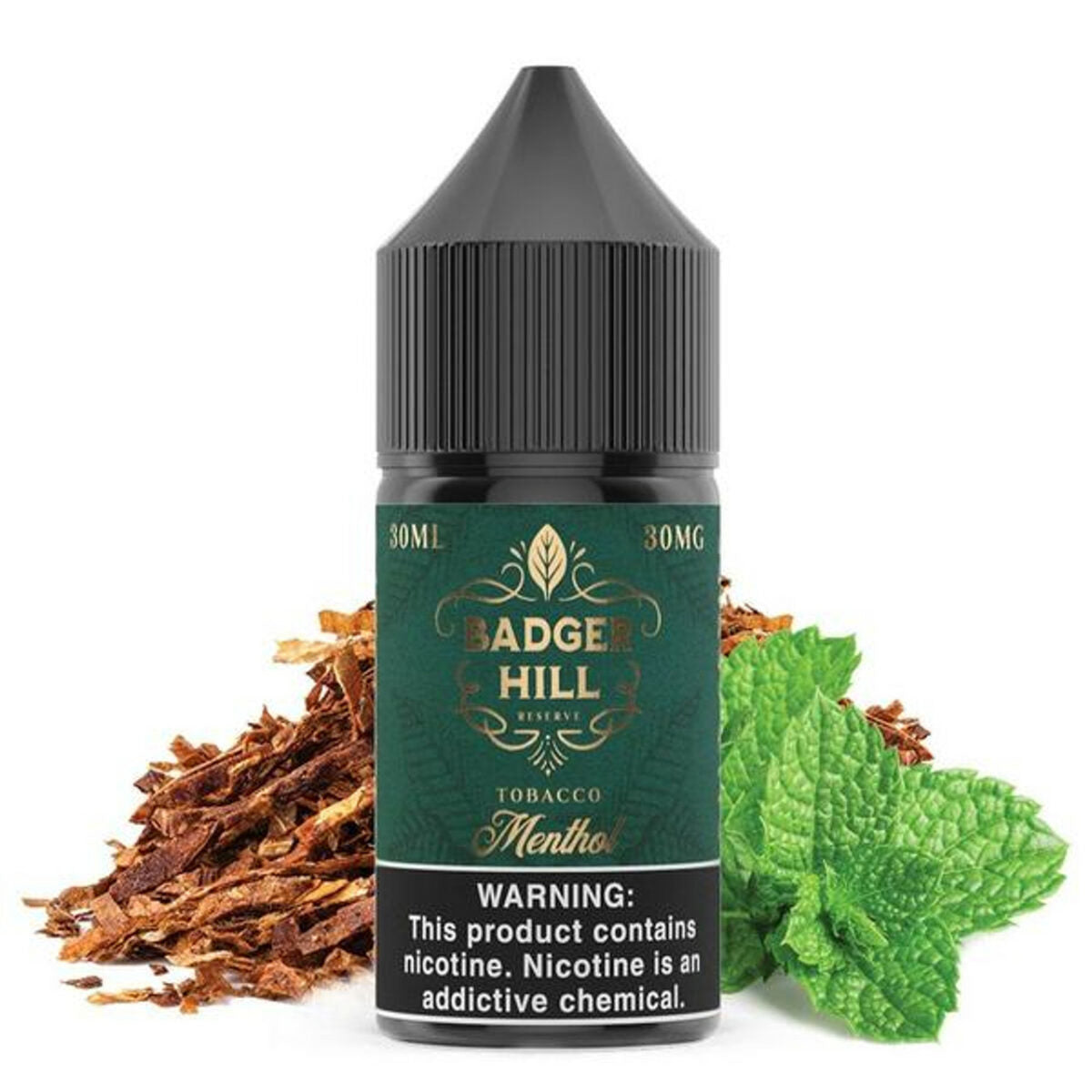 Badger Hill Reserve Salt Series E-Liquid 30mL | Menthol Bottle