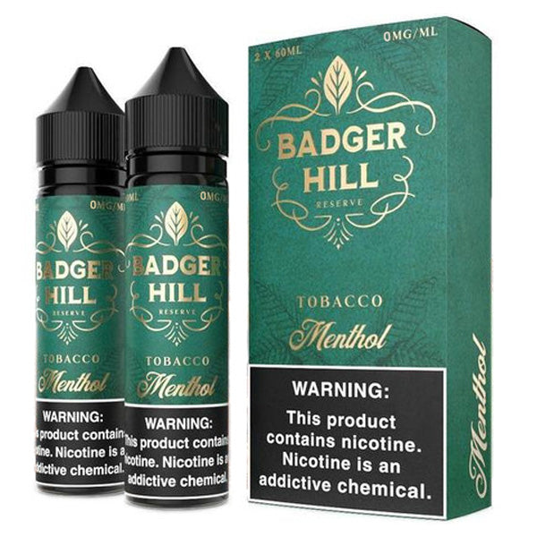 Badger Hill Reserve Series E-Liquid x2-60mL | Menthol with packaging