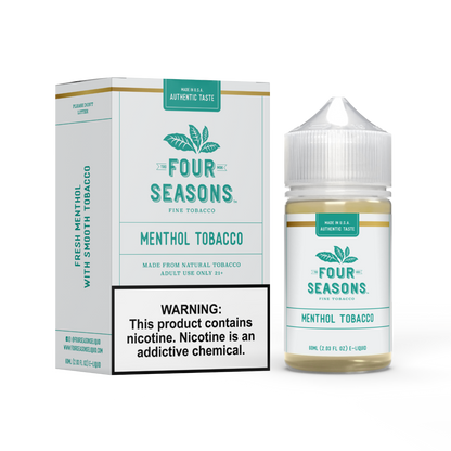 Four Seasons Series E-Liquid | 60mL | (Freebase) | Menthol Tobacco with packaging