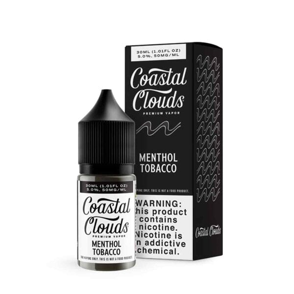 Coastal Clouds Salt Series E-Liquid 30mL (Salt Nic) | Menthol Tobacco with Packaging
