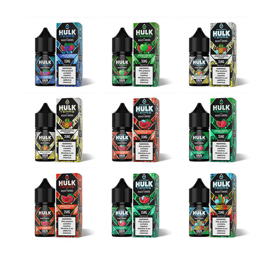 Mighty Vapors Hulk Tears Salt Series E-Liquid 30mL Group Photo