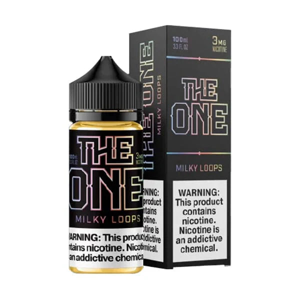 The One Series E-Liquid 100mL (Freebase) | Milky Loops with Packaging